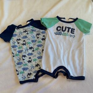 Charming Kids Bodysuit Set - Navy and Mint